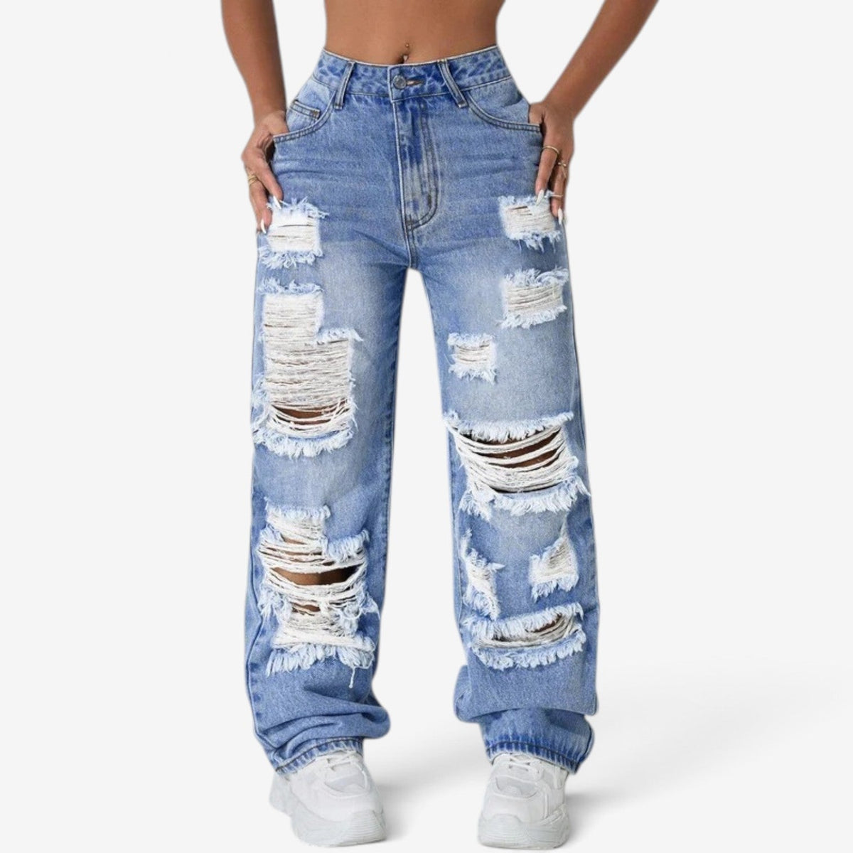 Jenna™ Høytlivede baggy jeans