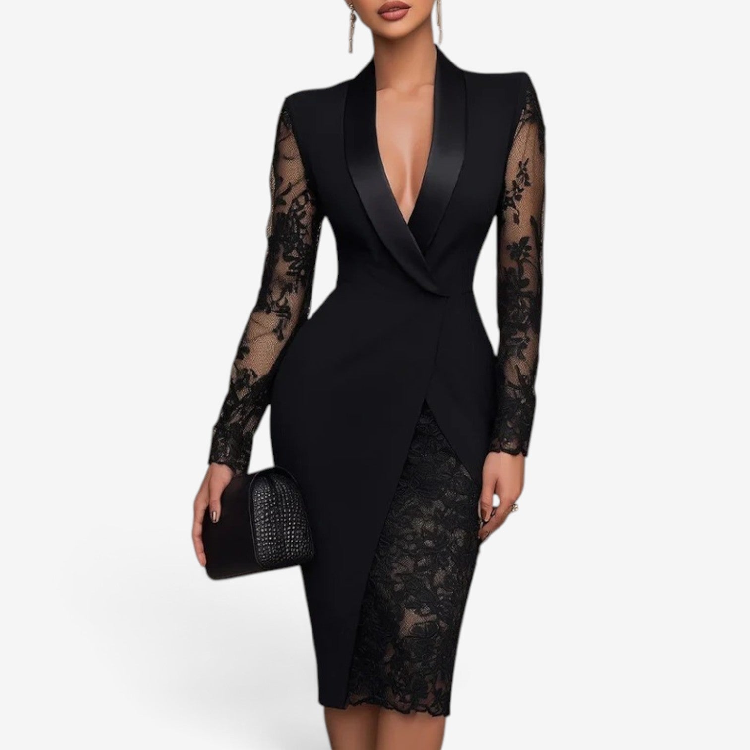 Mirae™ Tuxedo blazer midikjole