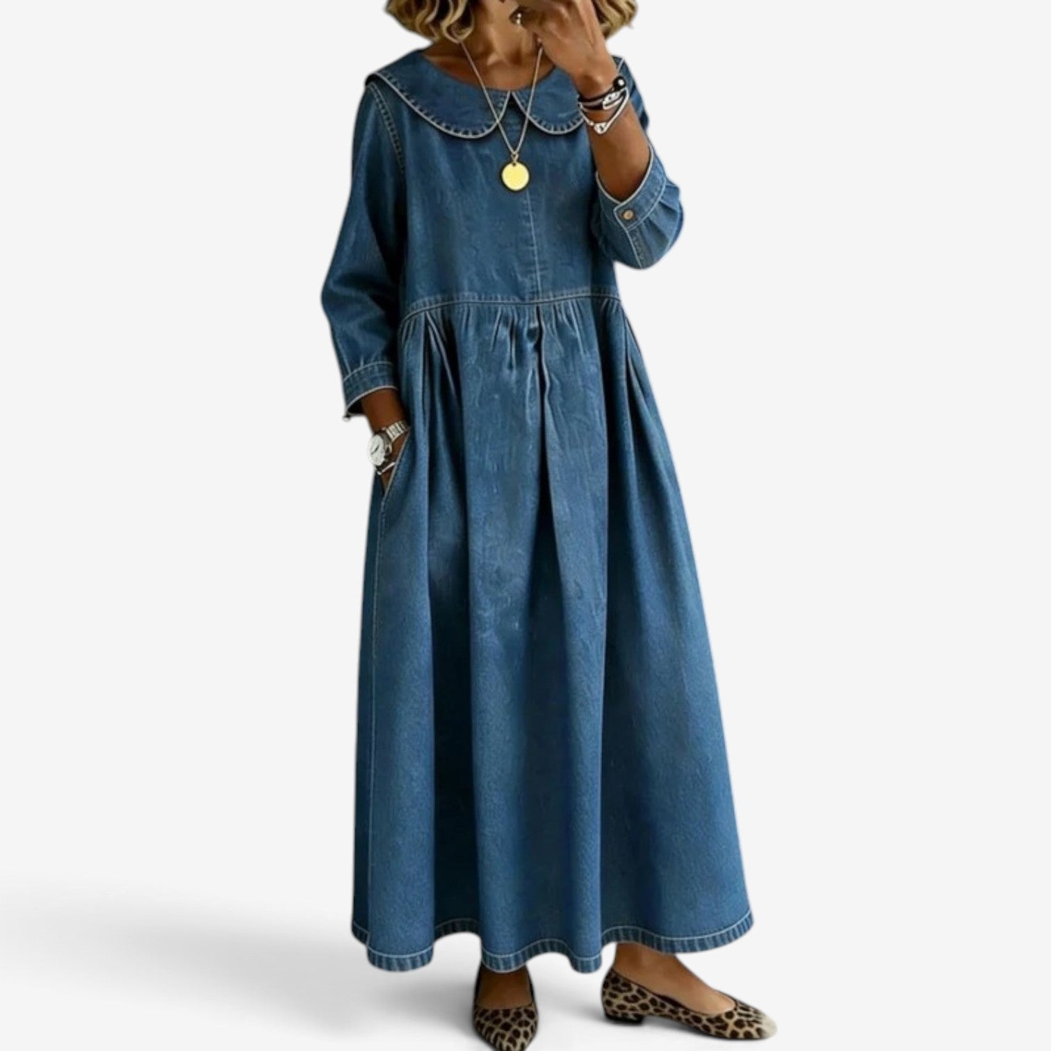 Cecilla™ Lang denimkjole