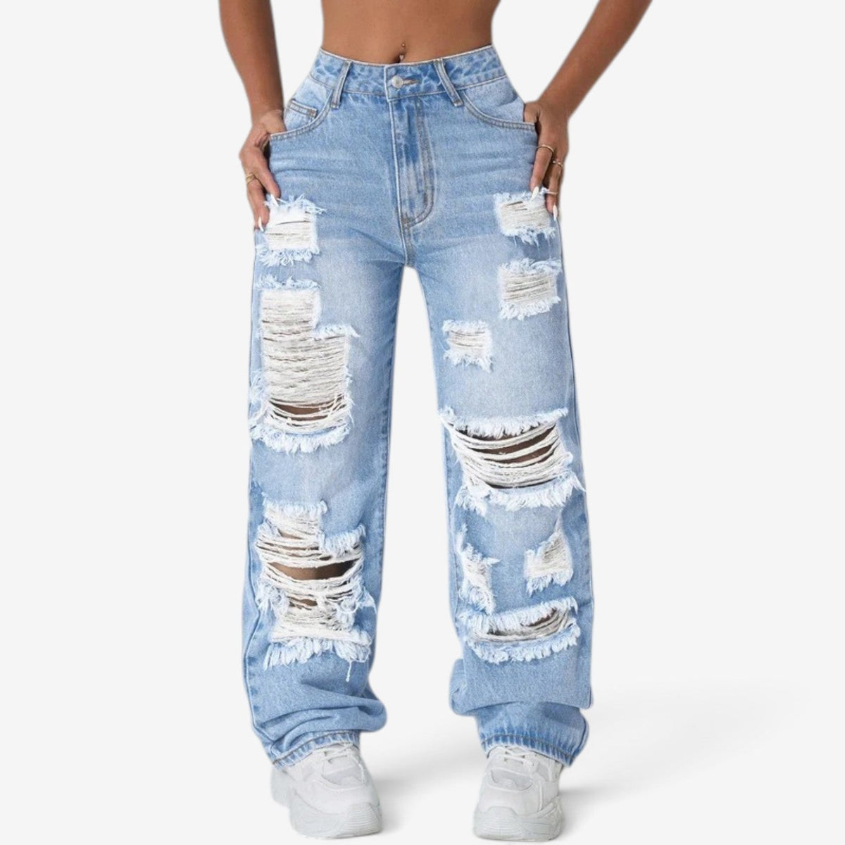 Jenna™ Høytlivede baggy jeans