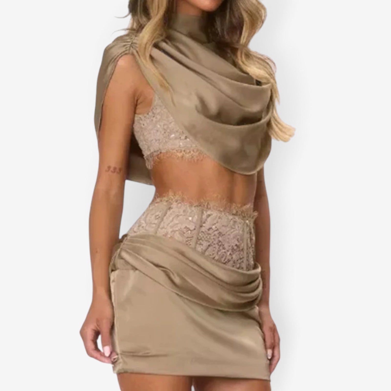 Sandeep™ Skjørt og crop top-sett