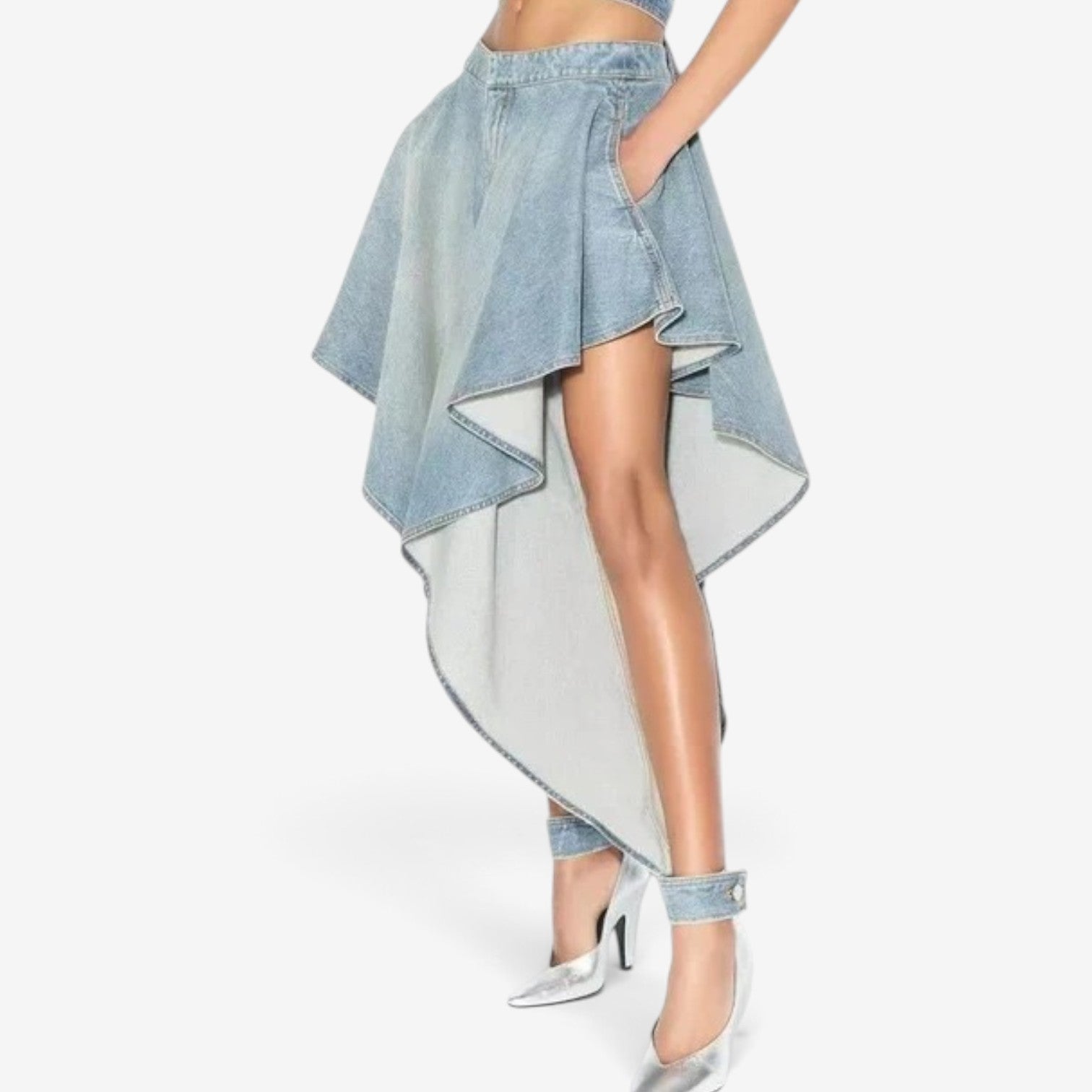 Vaine™ Asymmetrisk denimskjørt