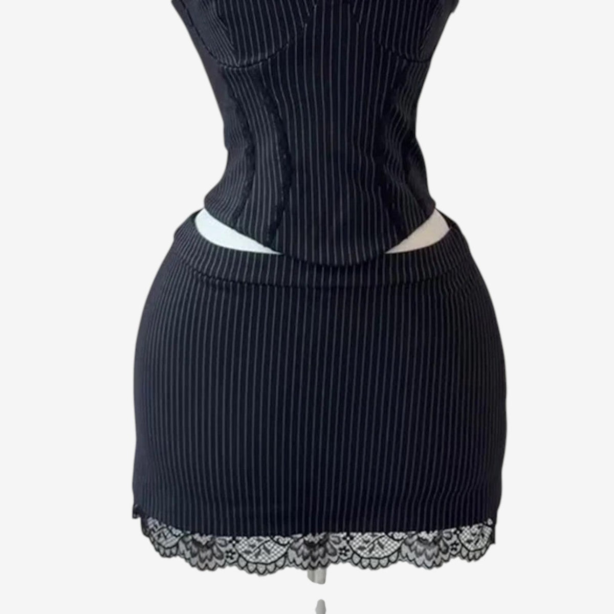 Lourie™ Korsett-sett med blondekant