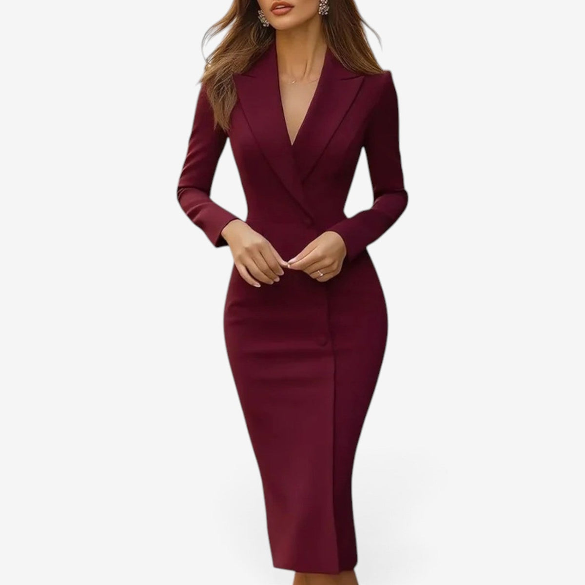 Adelina™ Skreddersydd blazer-midikjole